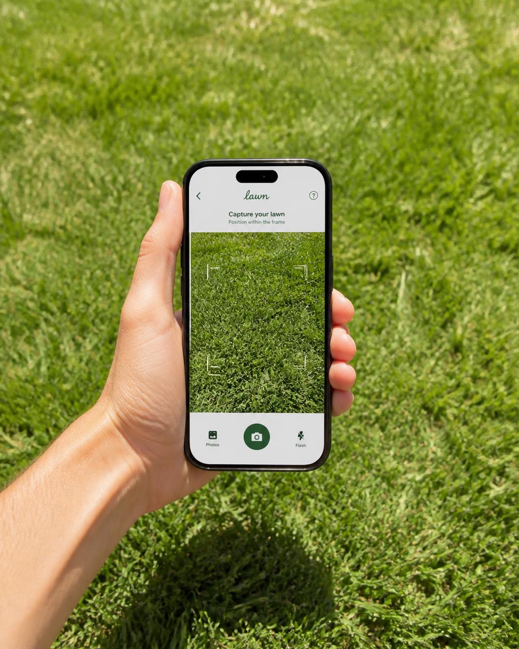 Mobile lawn photo upload preview